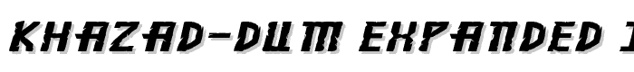 Khazad-Dum Expanded Italic font
